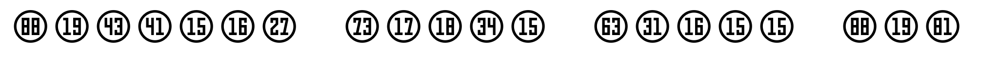 Numbers Style Three Numbers Style Three Circle Positive image